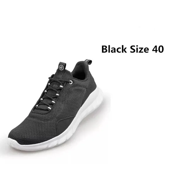 Black 40 Xiaomi FREETIE 39-44 размера плюс мужская спортивная обувь, светильник, Дышащие Трикотажные Городские кроссовки для бега, для спорта на открытом воздухе - Цвет: Black 40