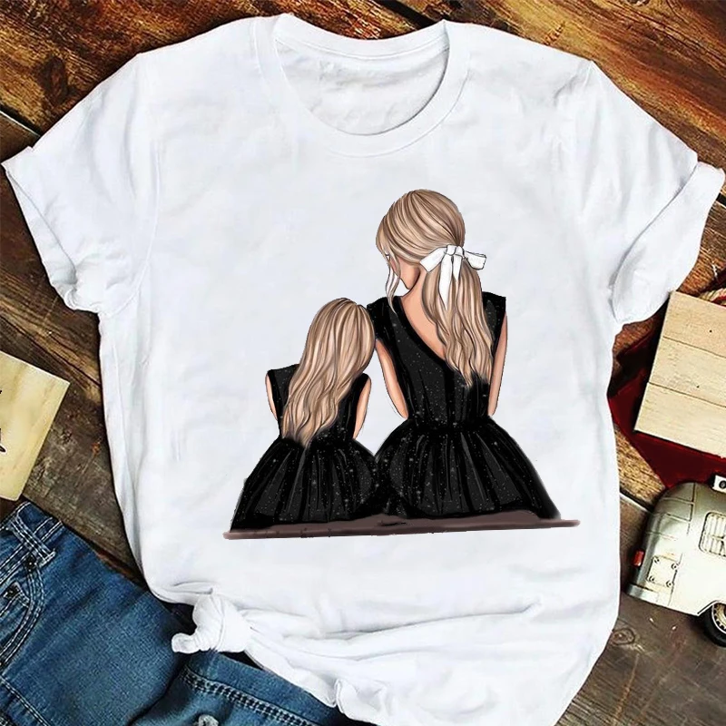 

Women Fashion Cartoon 90s Printing Summer Sweet Time Mama Mom Mother Tshirts Clothes Graphic T Top Lady Print Female Tee T-Shirt