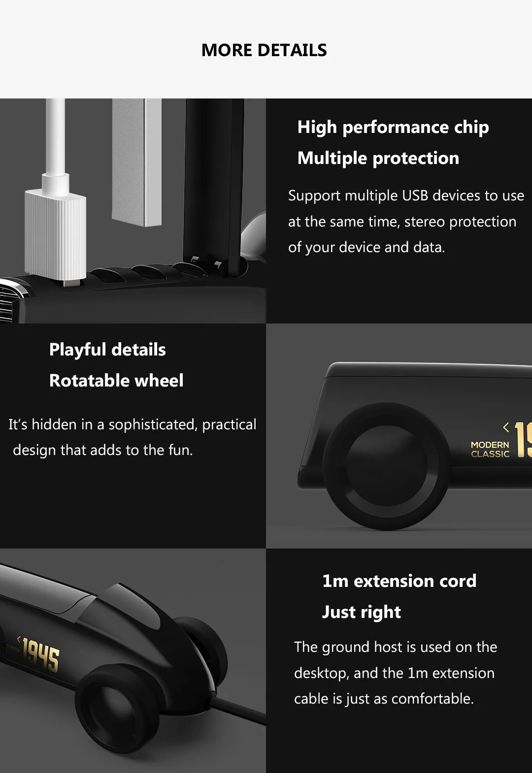 Xiaomi Bcase винтажный Автомобильный дизайн USB 2,0 концентратор разветвитель расширитель адаптер 4 порта Hab для телефона/U диск/беспроводная мышь/usb зарядка
