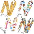 Шнурок Симпсоны Disney для телефона, брелок для ключей, мультяшный аниме, USB-значок, искусственная кожа, подарок