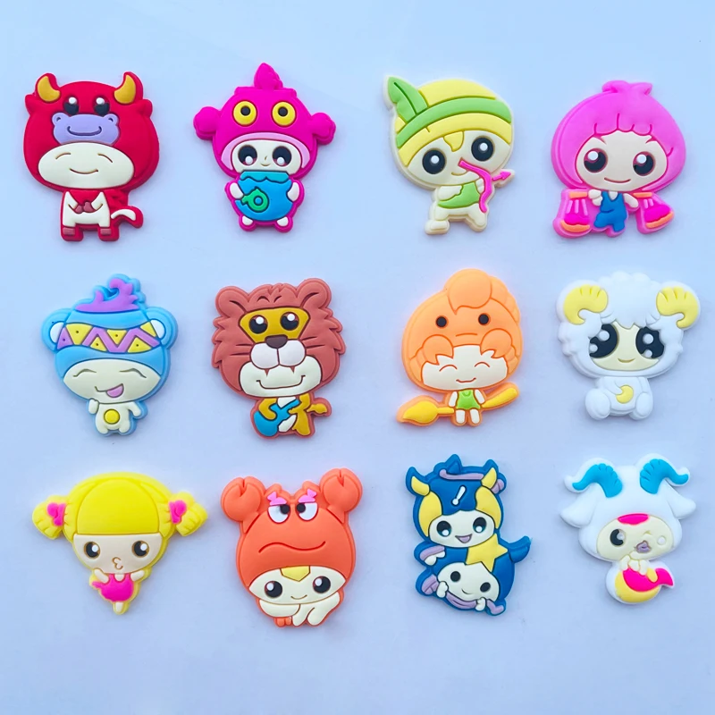 

12/24 PCS New Kawai Soft Plastic Cartoonanimal Plane DIY Crafts Scrapbook Hair Bow Center Accessories Decoration B49
