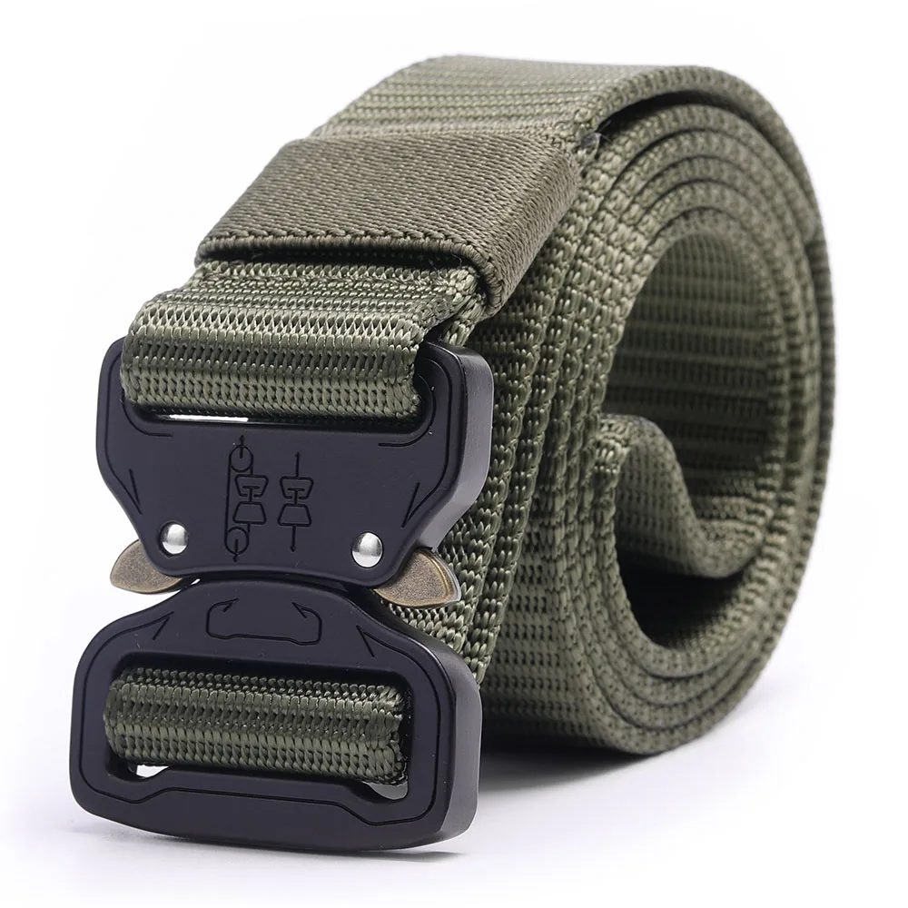 Belt-B2-38-Green Сверхмощный тактический военный ремень для страйкбола, для полиции, на открытом воздухе, для боя, охоты, поясные ремни, Пояс SWAT, снаряжение для мужчин - Цвет: Belt-B2-38-Green