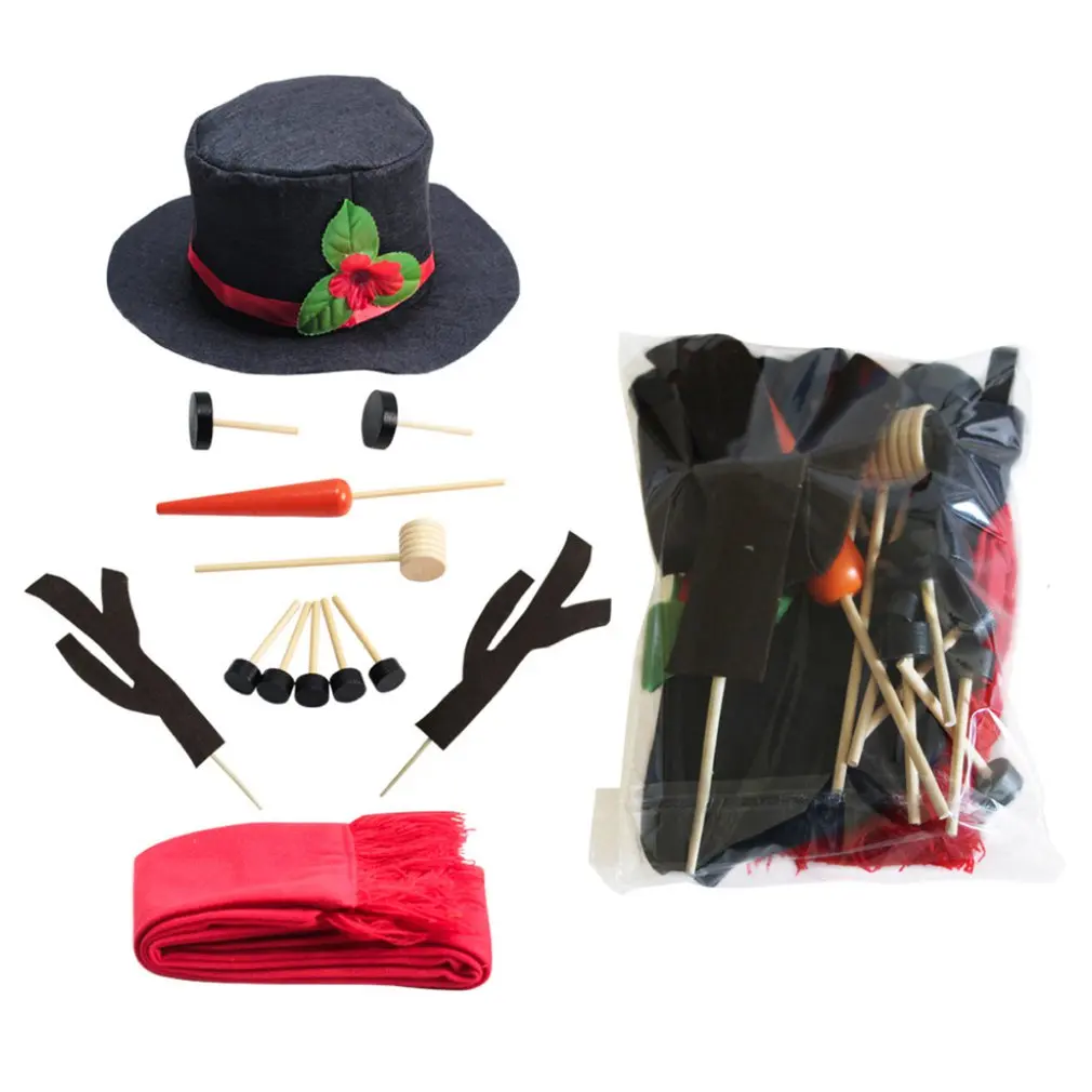 

Snowman Decoration Making Kit Christmas Snowman Dress Up Suit Eyes Toy Gift For Garden Snow Man Decoration Making Kit