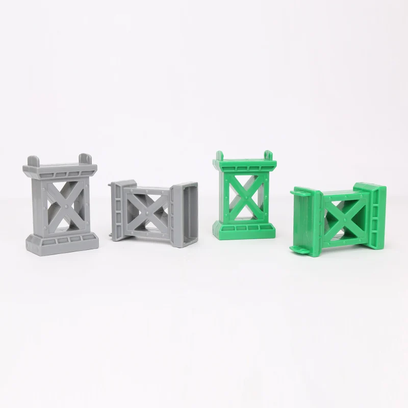 Plastic Gray Straight Track Tunnel Wooden Train Track Accessories Track Train Slot Wood Railway Toys bloques de construccion