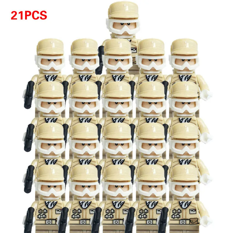 

21Pcs/Set Clone Troopers Snowtroopers 501 Building Blocks Brick Star Model Figures War Toy Kashyyyk 41st Elite Corps kids Toys