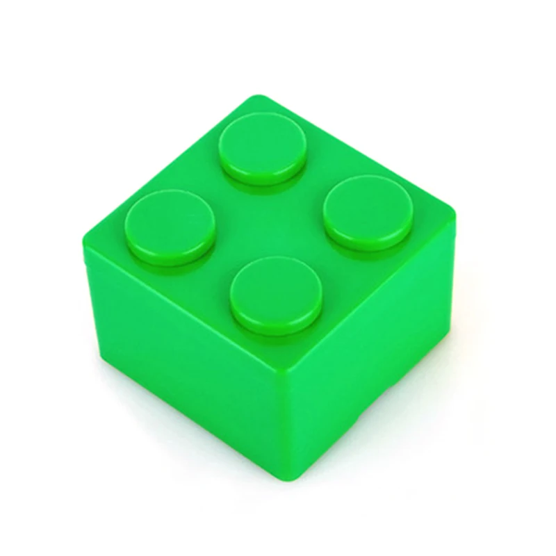 Green Square Box Строительный блок формы пластиковое хранение с экономией пространства коробка креативная коробка для хранения Наложенная настольная Удобная офисная коробка для хранения дома - Цвет: Green Square Box