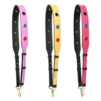 bag strap for leather adjustable wide crossbody pu strap fashion metal colorful rivets shoulder bag handle accessories belt