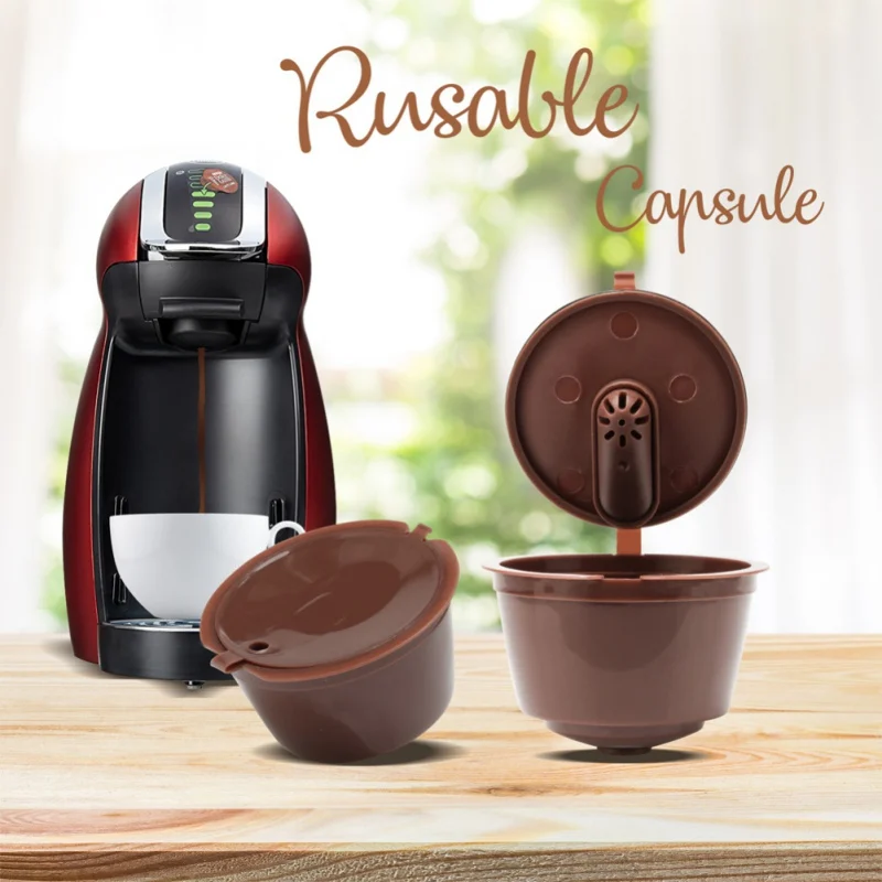 3 Pieces Reusable Coffee Filter Pods Upgraded Refillable Capsule Version With Scoop And Brush Aroma Of The | Дом и сад