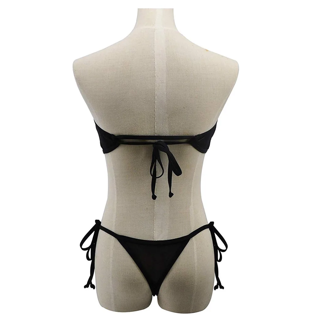 

Womens See Through Micro Bikini Set Plus Size 5XL Mesh Micro Bra Top Side Tie G-String Thong Mini Swimwear Mesh Underwear A20