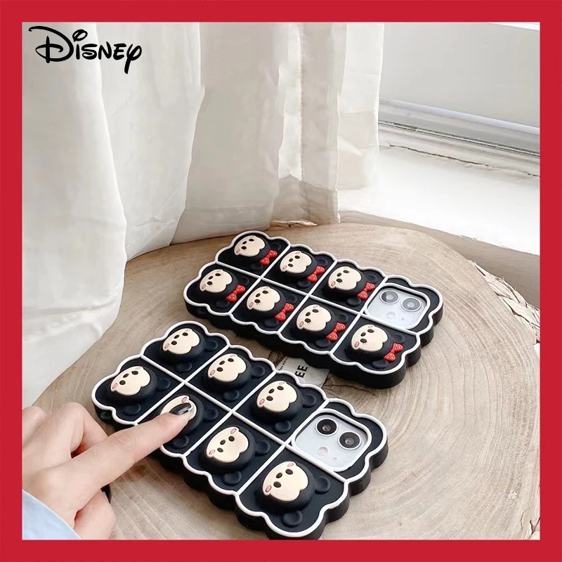 

Disney Mickey Mouse Minnie Relieve Stress Pop Fidget Toys Phone Case For Iphone 6 6S 7 8 SE X XS XR 11 12 Pro Max Silicon Cover
