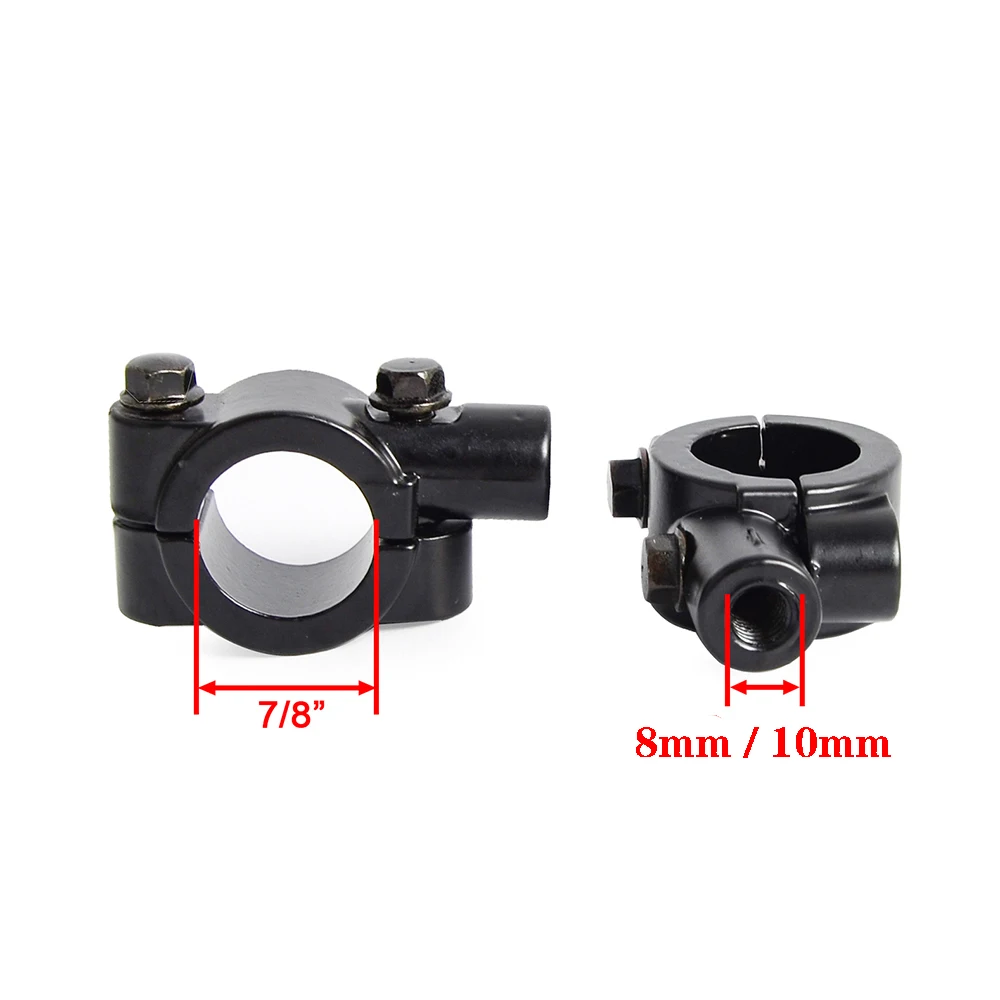 For Piaggio for Yamaha Honda Aluminum Universal Motorcycle Bike 7/8&quot Handlebar Rearview mirror Adapter 8mm/10mm Thread | Автомобили и