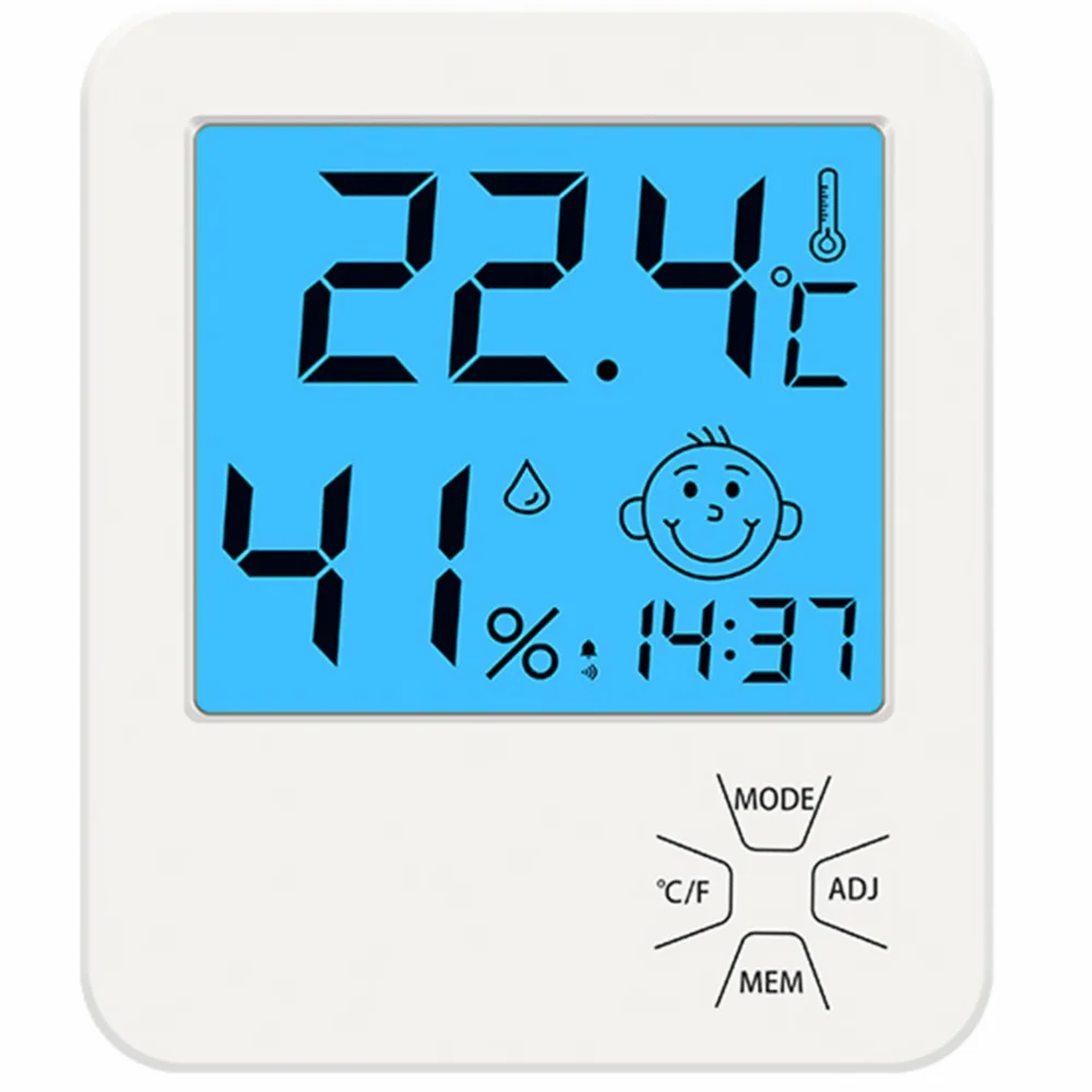 

1 Pc Household Hygrothermograph Digital without Battery (White)