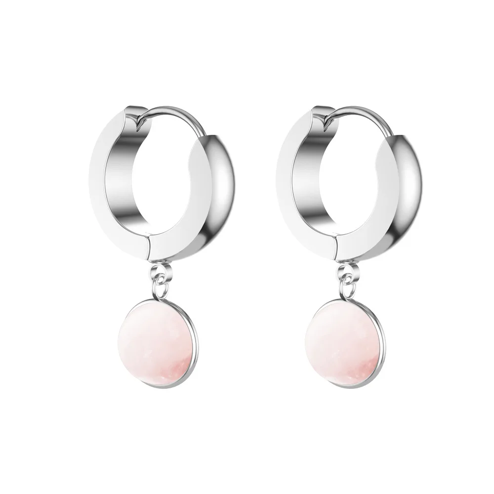 Серьги из нержавеющей стали ASHMITIA Винтажные висячие с камнем для мужчин женщин и