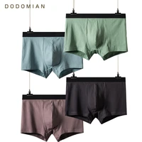 4pcslot male pure men boxers mens cotton underwear breathable panties solid shorts brand underpants