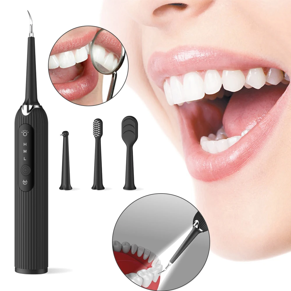 

Household Electric Dental Calculus Remover Plaque Remover Tool with Replacement Heads Mouth Mirror Personal Care tooth cleaner