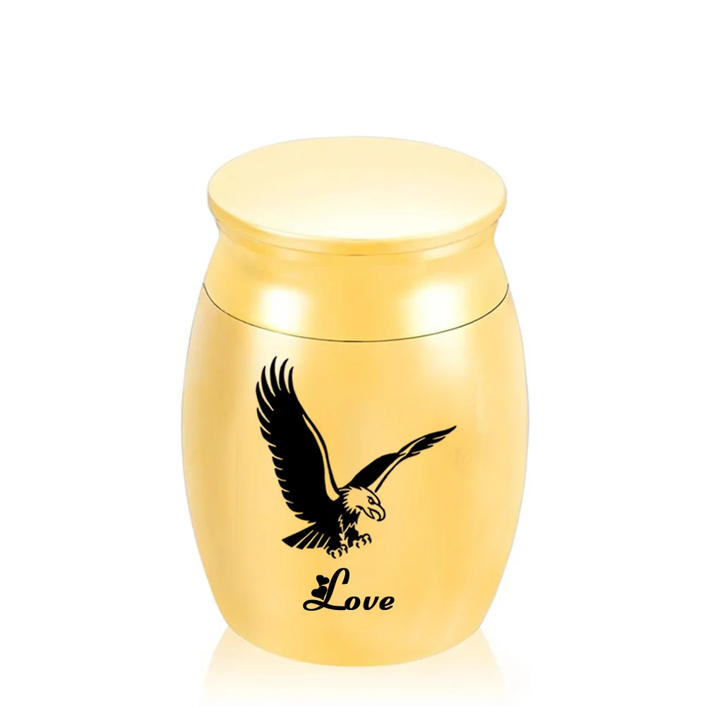 Мужской Орел раскрывает его крылья маленькие урны для Keepsake фотопамяти герой