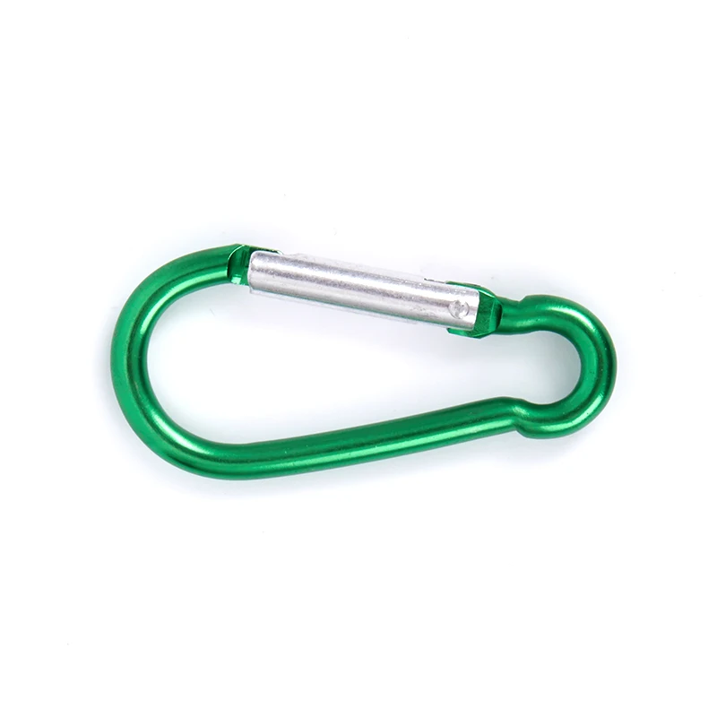 

5pcs Climbing Button Carabiner D-Ring Clip Camping Hiking Hook Outdoor Sports Multi Colors Aluminium Safety Buckle Keychain