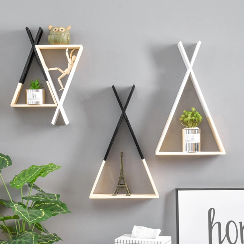 Nordic Стиль треугольная коробка для хранения полки детской комнаты стеллаж