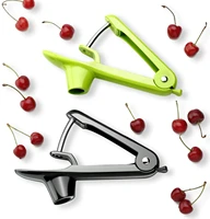 handheld cherry olive pitter corer stone seed removal squeeze grip go nuclear device fruit core remover fruit vegetable tool