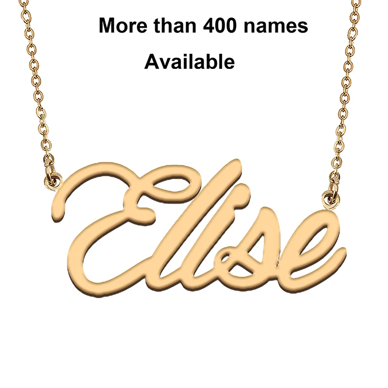 

Cursive Initial Letters Name Necklace for Elise Birthday Party Christmas New Year Graduation Wedding Valentine Day Gift
