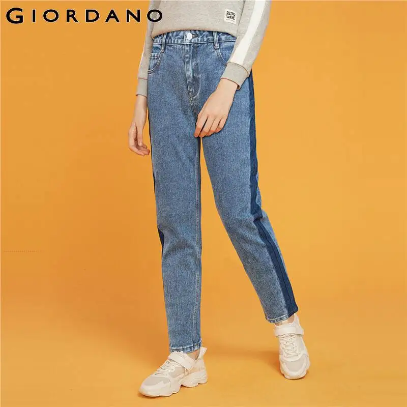 Джинсы Giordano женские прямые до щиколотки со средней посадкой повседневные с