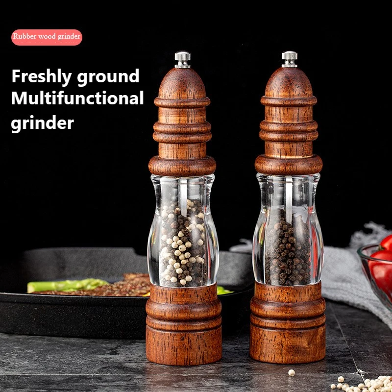 

Manual Salt And Pepper Mills Food Herb Grinder Spice Jar Container Kitchen Gadgets Handheld Seasoning Spice Bottles Kitchen Tool