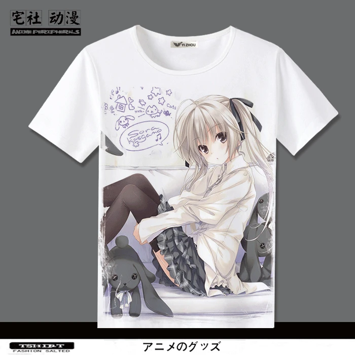 

Yosuga No Sora Kasugano Sora Sora Short-Sleeved T-shirt 2D World Anime Peripheral Clothing Summer Clothes Men and Women