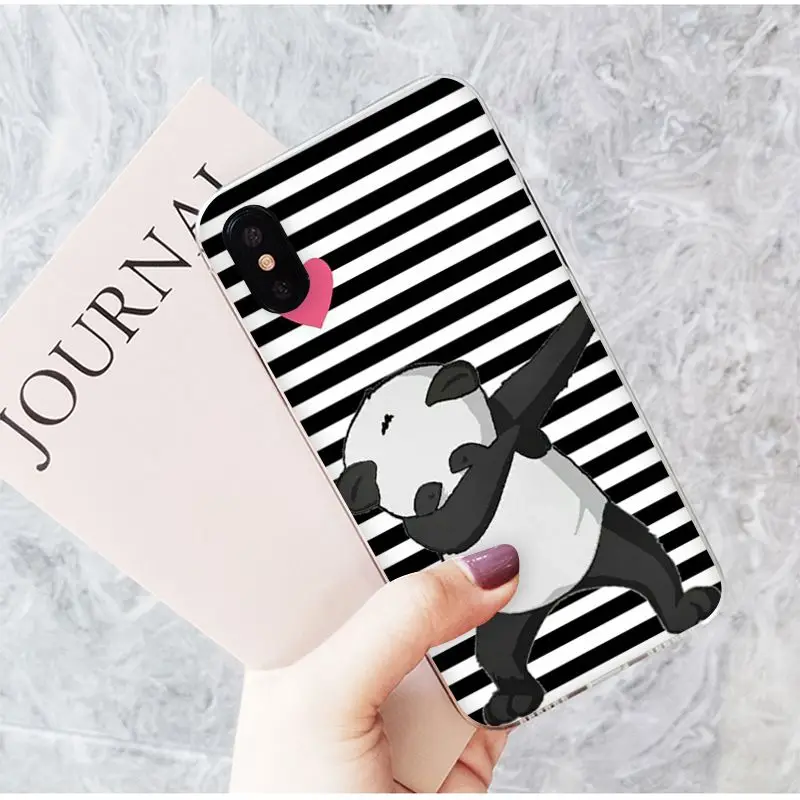 Motirunner Panda Dab on the EM DIY Luxury High-end Phone Case for iPhone 11 pro XS MAX 8 7 6 6S Plus X 5 5S SE XR cover |