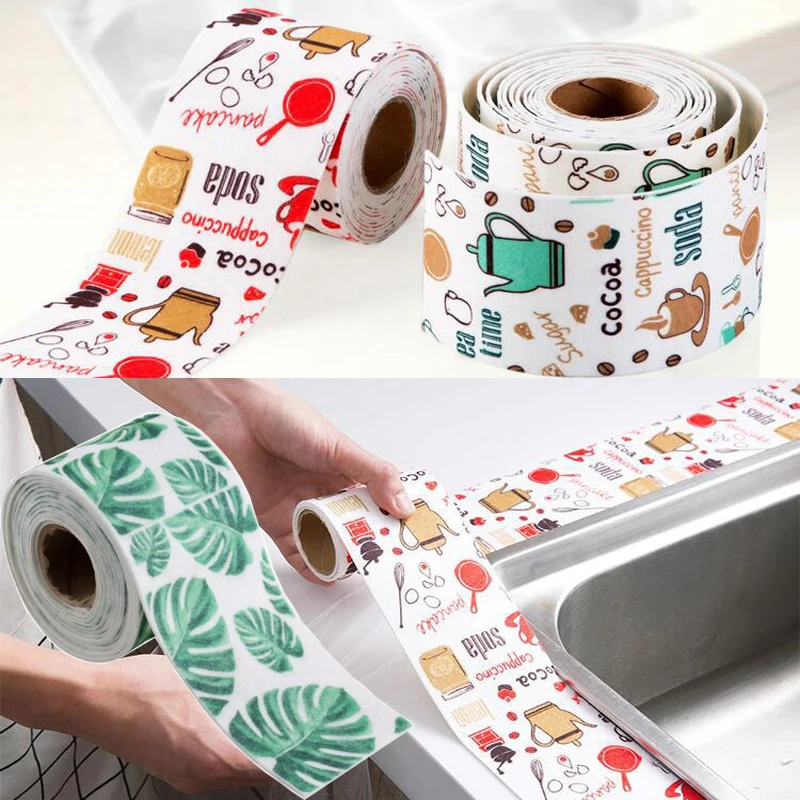 8*280 см самоклеющиеся водостойкие угловые наклейки для кухонной раковины