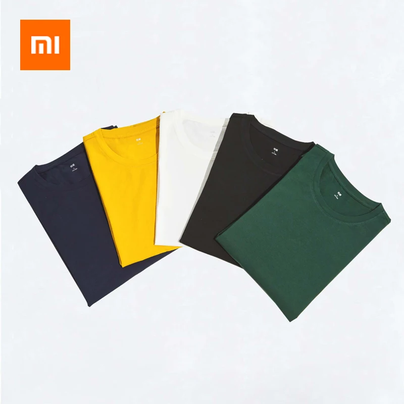 Мужская футболка Xiaomi хлопковая Удобная дышащая летняя с коротким рукавом