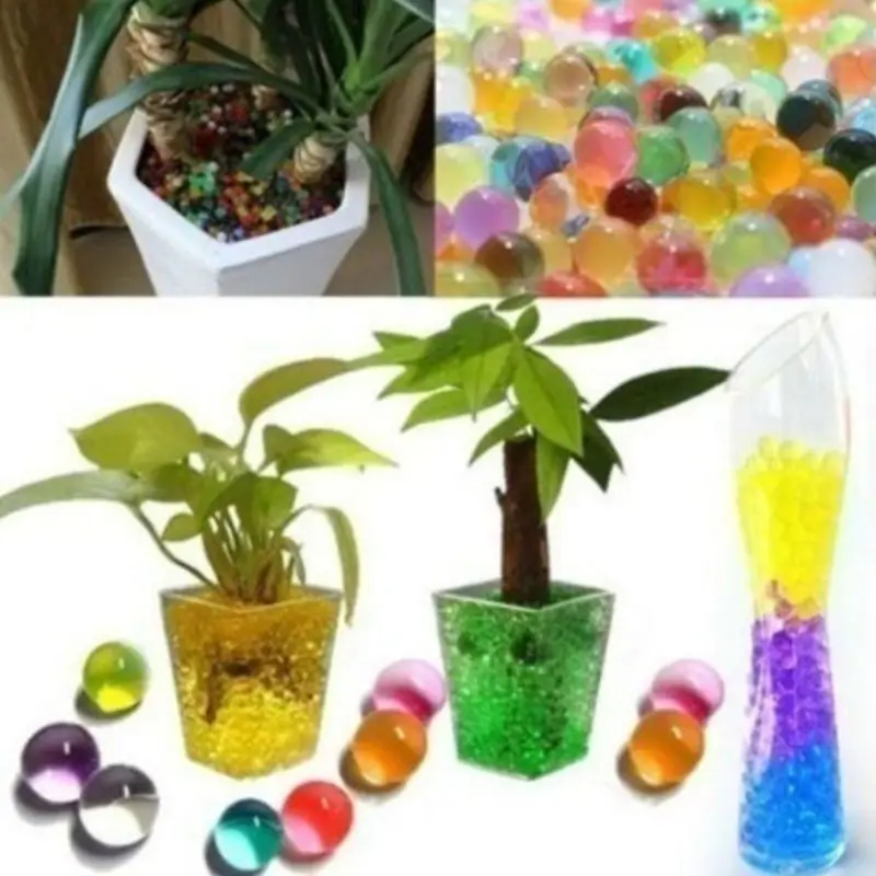 

3000pc Crystal Soil Water Beads Mud Grow Magic Jelly Balls Growing Water Balls Flower Growing Up Water Hydrogel Balls Home Decor
