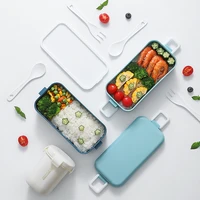 plastic storage container with thermal bag food containers suitable for picnics packed lunch box for office workers bento boxes