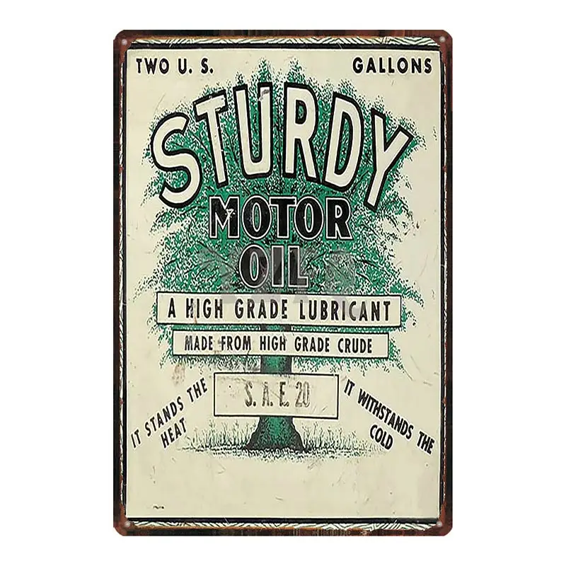 

Motor Oil Tin Poster Retro Tire Sign Plaque Metal Vintage Wall Sticker Trucks Motorcycle Garage Gas Station Decor DU-4284A