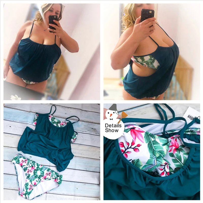 

Plus Size Swimwear Women Indoor Swimsuit 2020 May Beach Sexy Tankini Dress Bathing Suit Push Up Swimming Suits Bikini New Bather