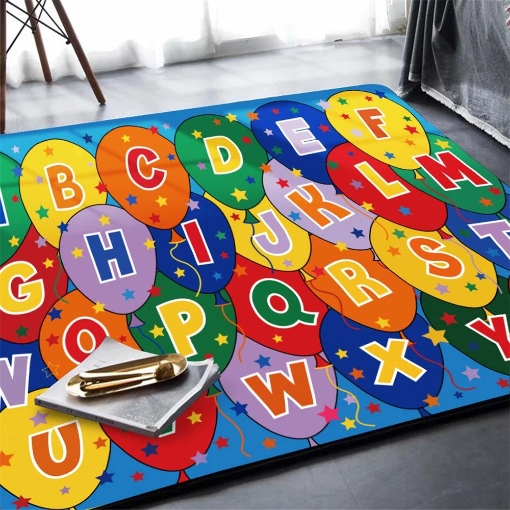 Мультяшные цветные ковры с алфавитом декор для детской комнаты игровой коврик