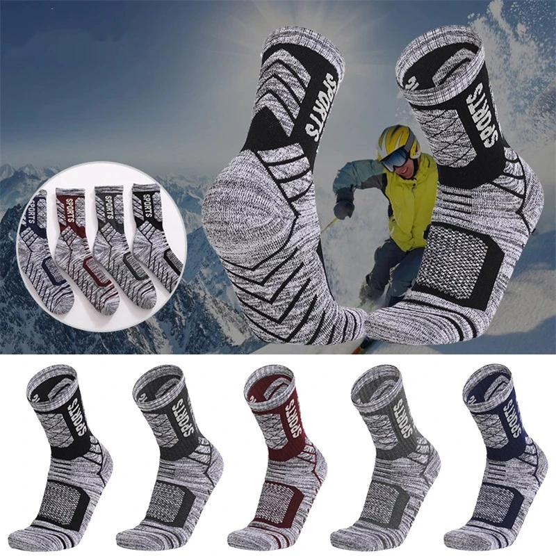 

3 пары зимних теплых лыжных носков средней длины утепленные уличные носки для альпинизма антифриз дышащие спортивные носки-40