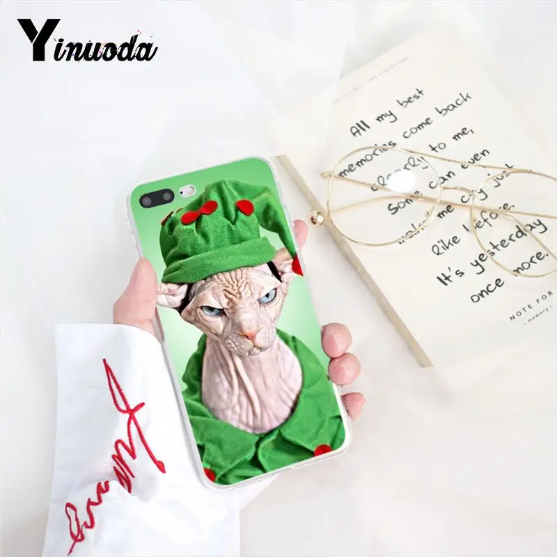 Yinuoda тату Сфинкс Кот DIY Роскошный чехол для iPhone 8 7 6 6S X XS MAX 5 5S SE XR 11 Pro