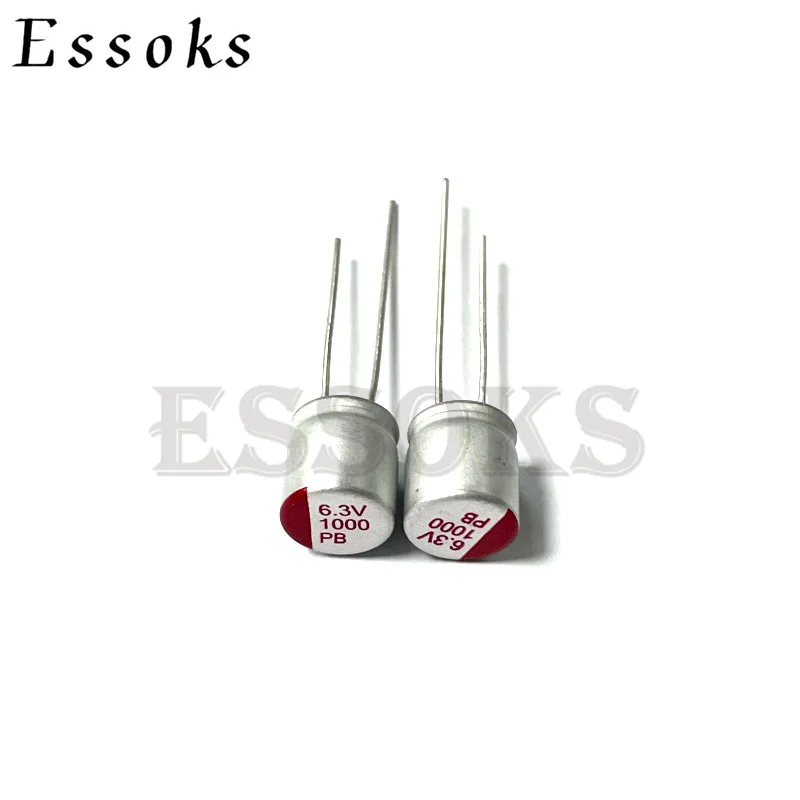 

10pcs 6.3V 1000uF 6X11 8X10 mm Super Low ESR 6.3V1000uF For Motherboard Solid Capacitor Capacitors