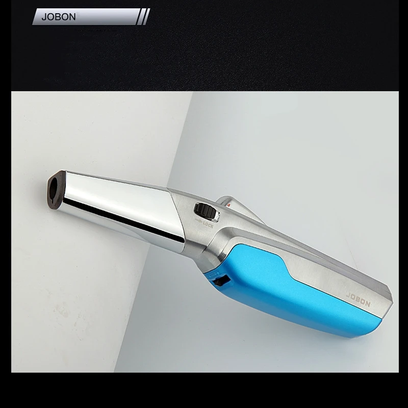jobon outdoor pen spray gun jet torch lighter turbo gas kitchen bbq metal windproof butane cigar pipe lighter gadgets for men free global shipping