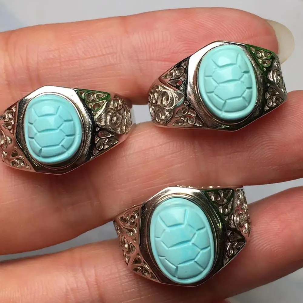 Натуральный естественный бирюзово зеленый кристалл регулируемое женское кольцо