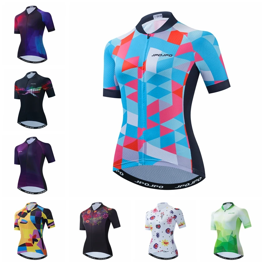 

Женская Велоспорт Джерси с коротким рукавом MTB велосипедные костюмы Топы Розовые женские индивидуальной майки Maillot Ropa Ciclismo мягкий