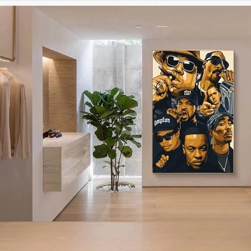 2PAC Tupac западное побережье настенная фотография стиль хип-хоп певец холст