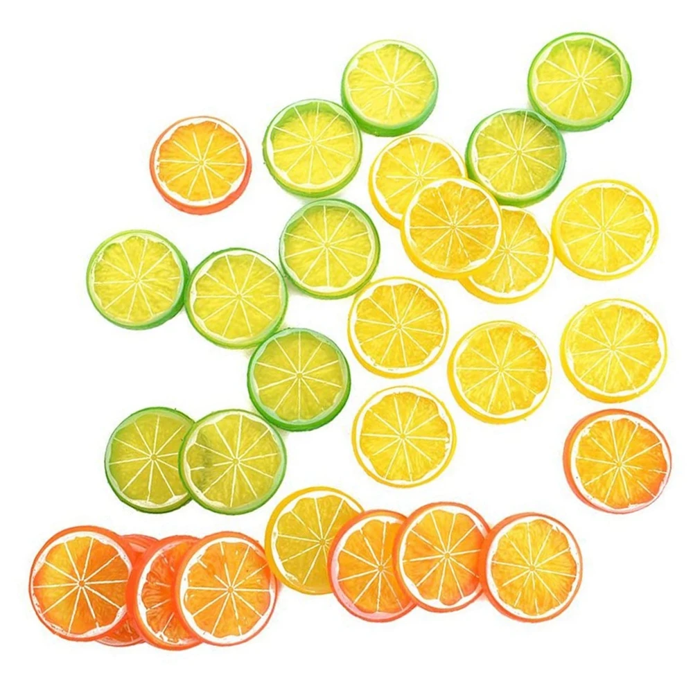 

12 PCS Realistic Fake Artificial Lemon Limes Slice Simulation Fruit Model Decor Home Party Decoration Kids Cognitive Toys