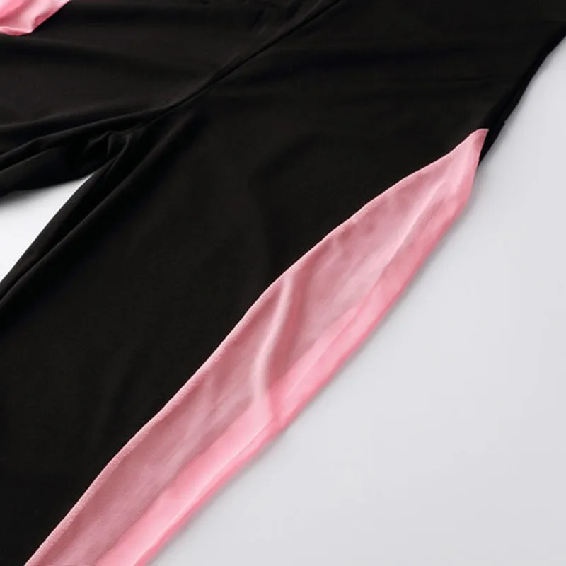 

Fitness Women Jumpsuit 2020 Summer Sexy O Neck Solid Color Mesh Stitching Sleeveless Backless Gym Workout Fashion Slim Rompers