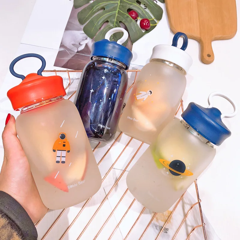 Стеклянная креативная индивидуальная стеклянная портативная бутылка для воды