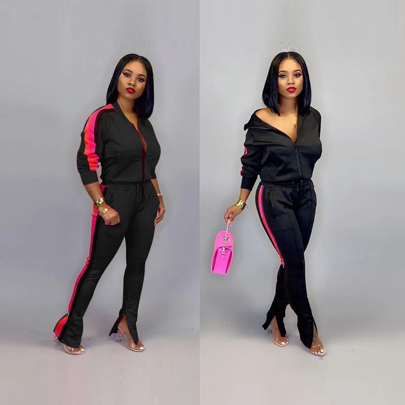 Wjustforu женская спортивная одежда спортивный костюм со стоячим воротником