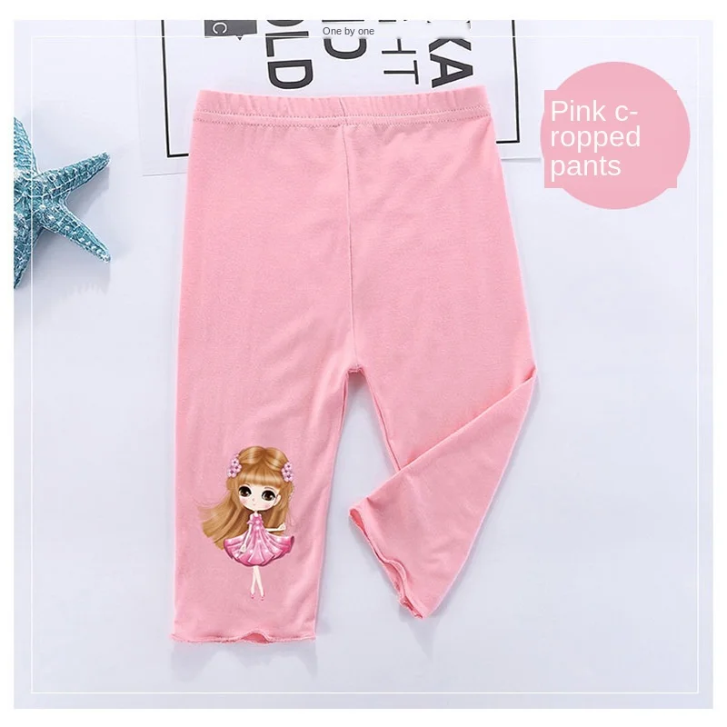 Детские штаны для девочек детские Мультяшные леггинсы длинные брюки принцессы