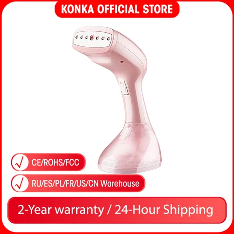 Ручной отпариватель для одежды KONKA 1500 Вт с функциями отпаривание одежды, глажка, паровой утюг, быстрый нагрев за 15 секунд, портативный, мощны...