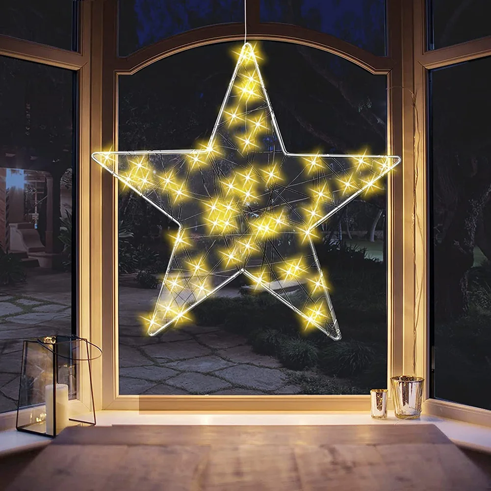 

5m 50LED Christmas Illuminated Five-pointed Star String Light Bedroom Lighting Wedding Party Outdoor Garden Decorations