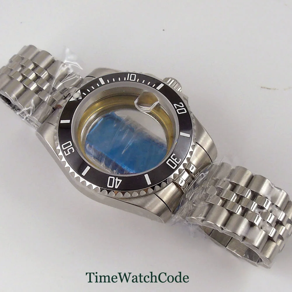 40 мм чехол для часов + запасные части ремешка подходит NH35A Miyota8215 821A ETA2836 сапфировое